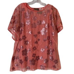 Bob Mackie Wearable Art Sequin 2 Piece Top